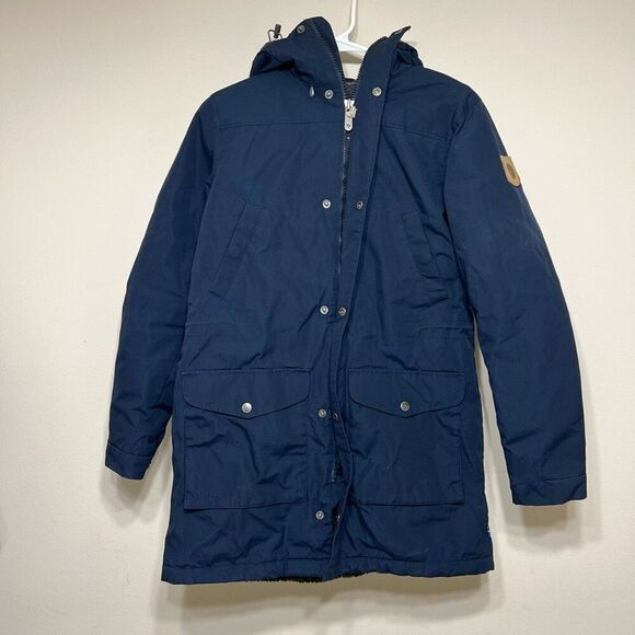 Fjallraven Navy Blue Long Jacket XS Women - Picture 1 of 11